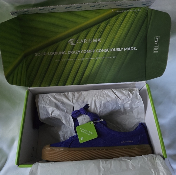 Cariuma Womens OCA Low Gum Liberty Purple Sneakers - Picture 7 of 8